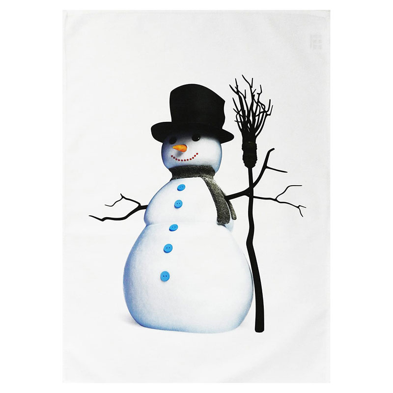 Half a Donkey The Snowman Large Christmas Tea Towel