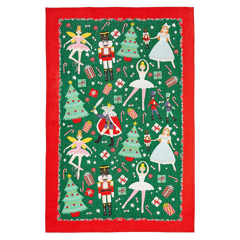 Ulster Weavers Nutcracker Christmas Linen Tea Towel